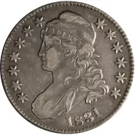 1831 Capped Bust Half Dollar - Extra Fine Details - Improperly Cleaned