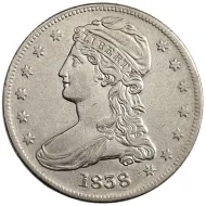 1838 Capped Bust Half Dollar  - Extra Fine (XF)