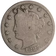 1885 Liberty Nickel - Good Details - Cleaned