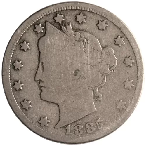 1885 Liberty Nickel - Good Details - Cleaned