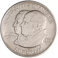 1923 S Monroe Doctrine Centennial Half Dollar - Uncirculated Details - Cleaned