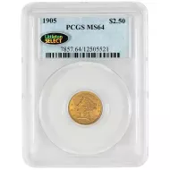 1905 $2 1/2 Liberty Gold Quarter Eagle - PCGS MS64