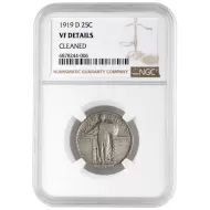 1919 D Standing Liberty Quarter - NGC VF Details - Cleaned