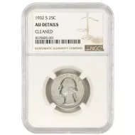 1932 S Washington Quarter - NGC AU Details Cleaned