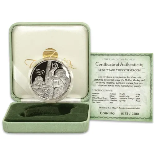 2016 Tokelau 1oz Silver - Year of the Monkey