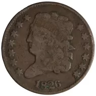 1826 1/2 Cent - Very Good Details - Corrosion