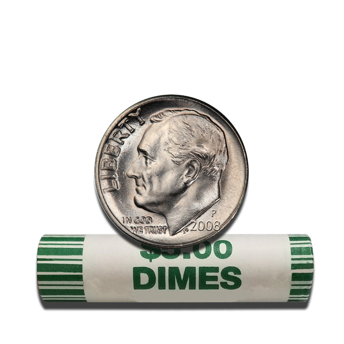 2008 Silver Proof Dime Roll