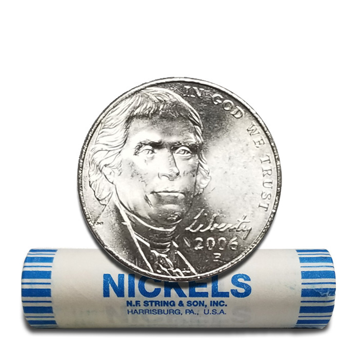 2019 P Jefferson Nickels BU 3 X rolls